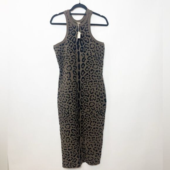 Ser.O.Ya Sabine Ultra Soft Plush Cheetah Racerback Midi Dress XL NWT - Picture 5 of 13